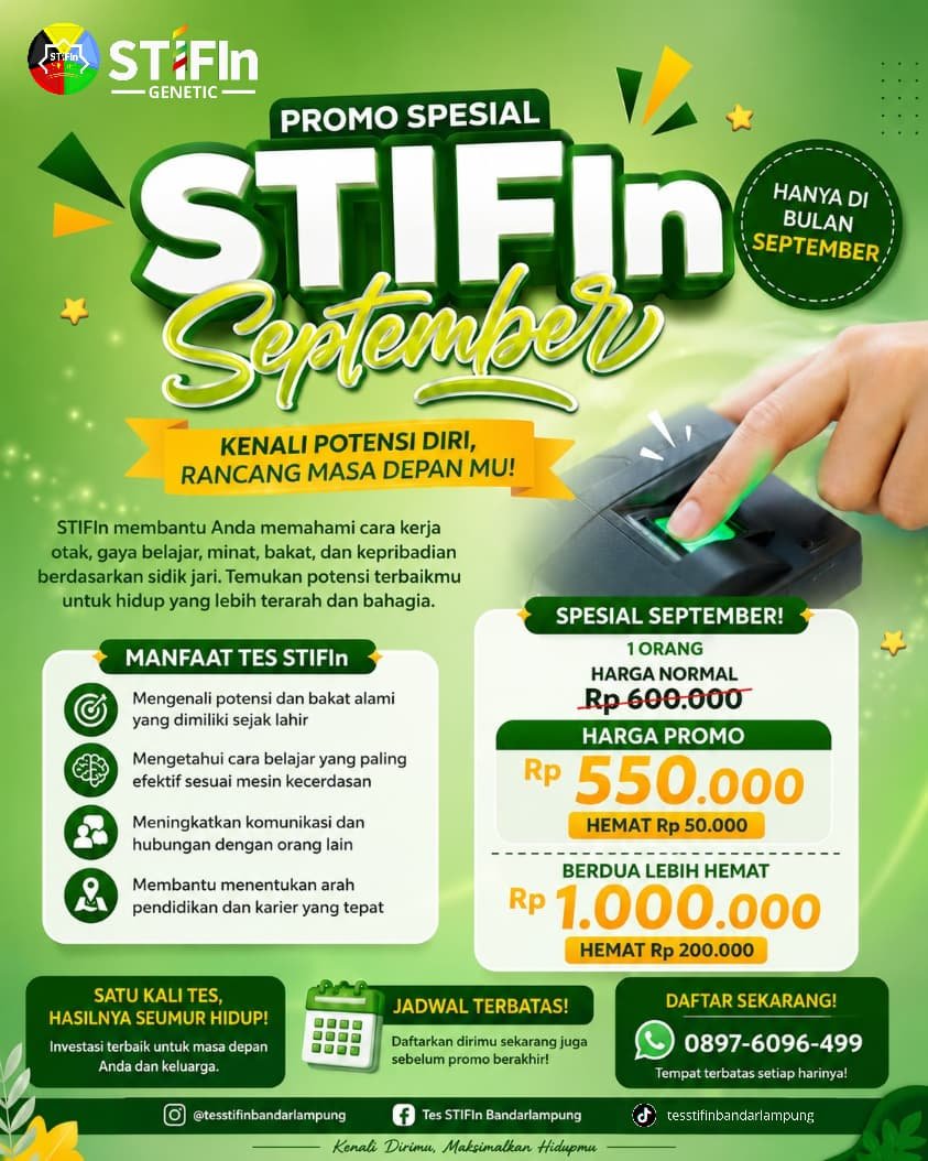 Promo Promo Spesial STIFIn September
